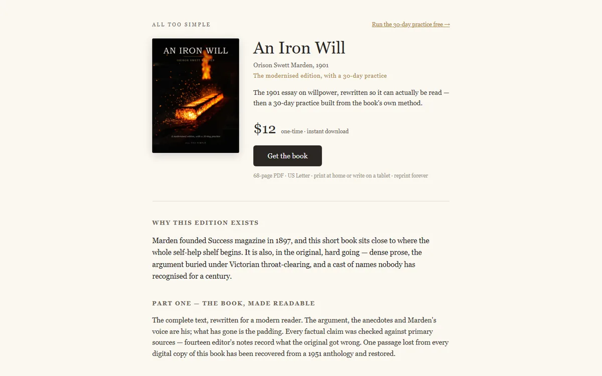 All Too Simple home page